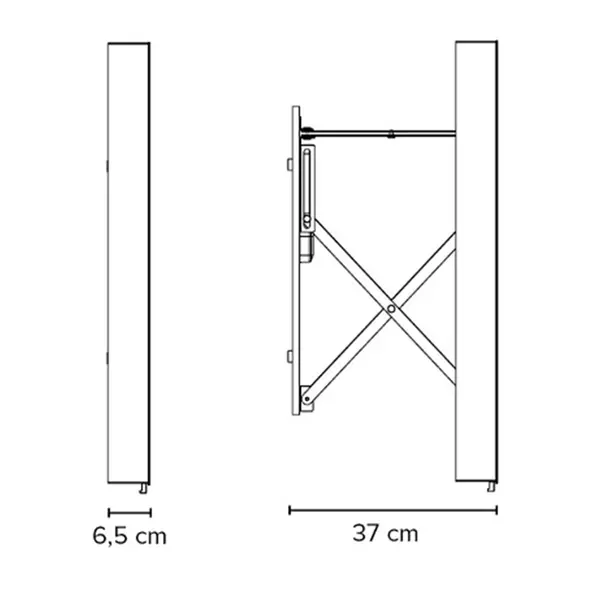 Oglinda extensibila cu iluminare LED Miior Get alb lucios 80x60 cm picture - 6