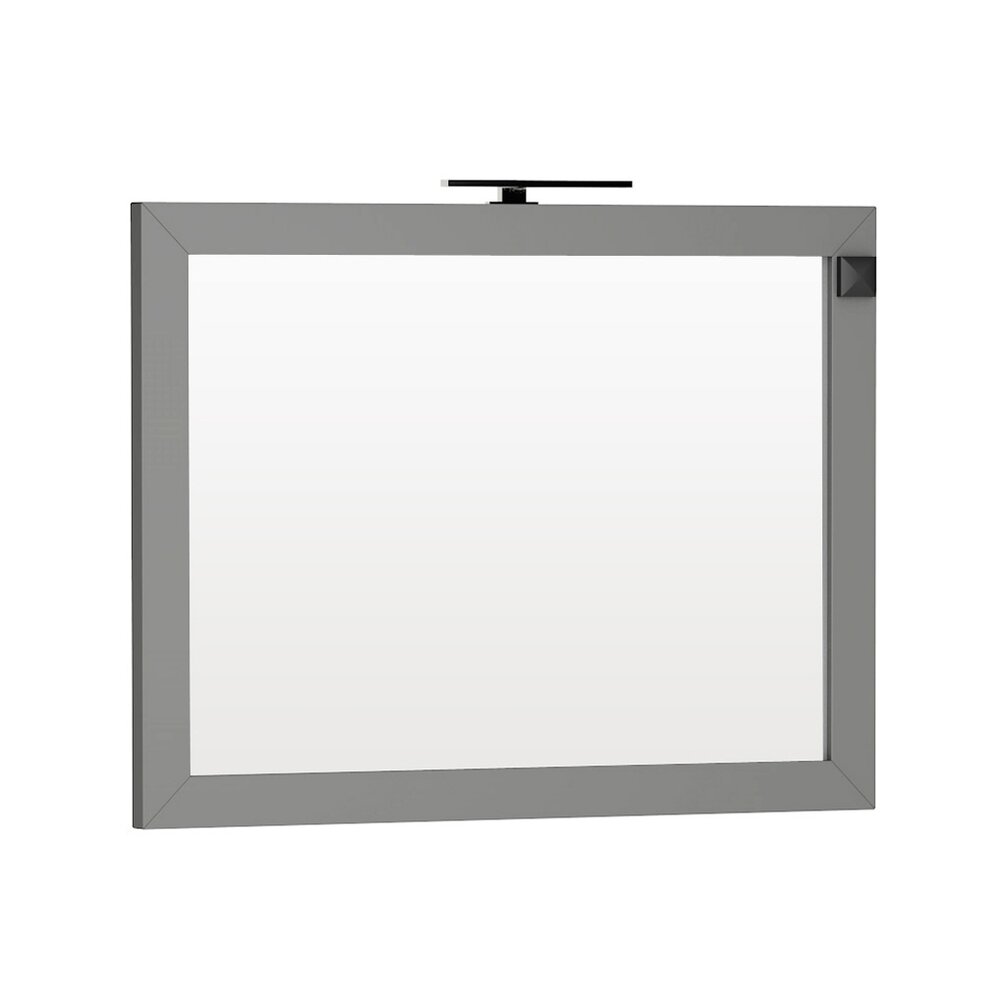 Oglinda cu iluminare si priza Oristo Wave gri 120x90 cm imagine neakaisa.ro