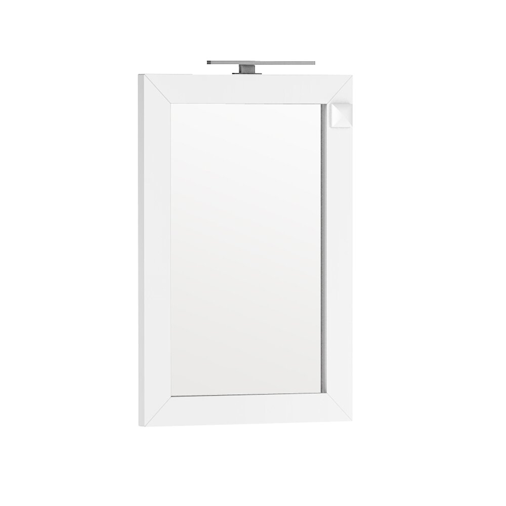 Oglinda cu iluminare si priza Oristo Wave alb 60×90 cm neakaisa.ro imagine model 2022