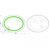 Oglinda ovala LED Dubiel Vitrum Dione 85x65 cm picture - 3