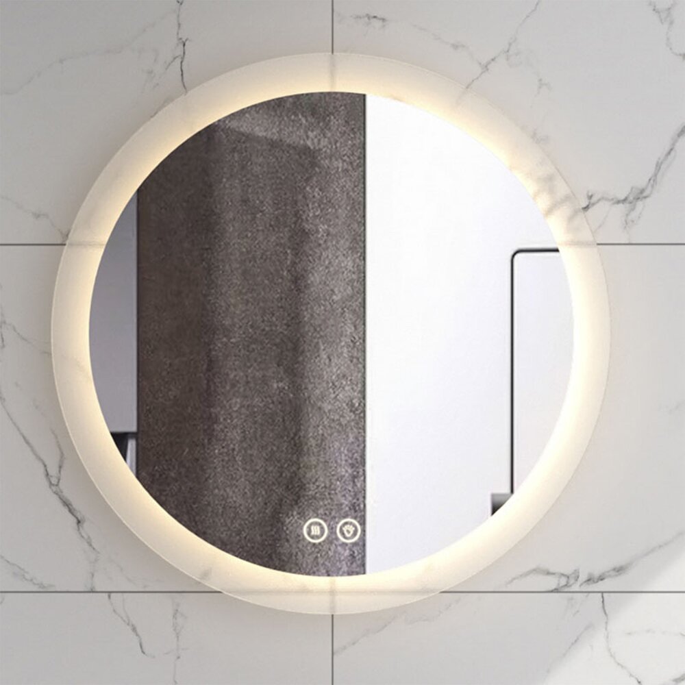 Oglinda rotunda Fluminia Miro R60 cu iluminare LED si dezaburire imagine neakaisa.ro