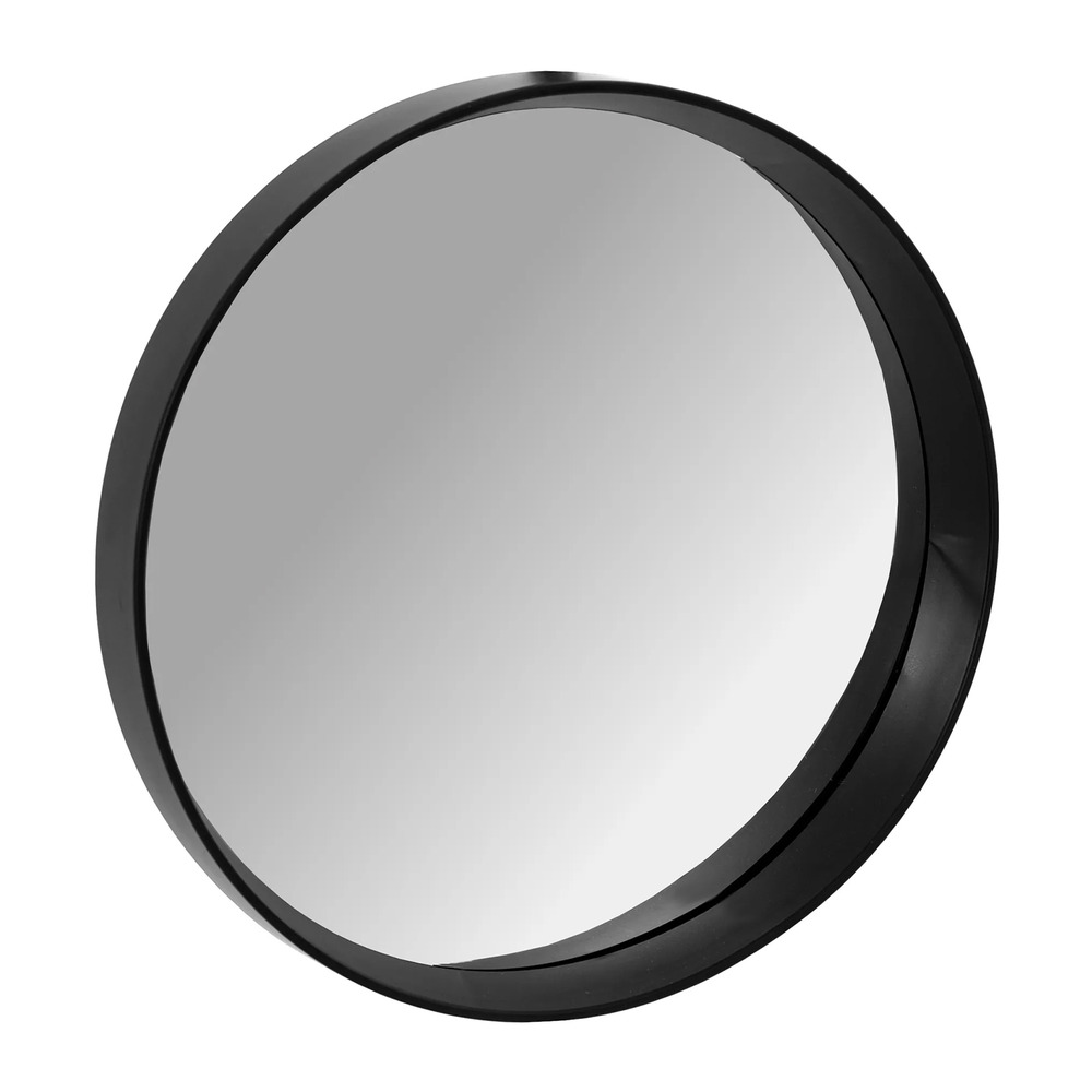 Oglinda rotunda Rea Loft JZ-50 rama metalica neagra 50 cm Baie