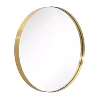 Oglinda rotunda Rea MR20G rama metalica aurie 60 cm