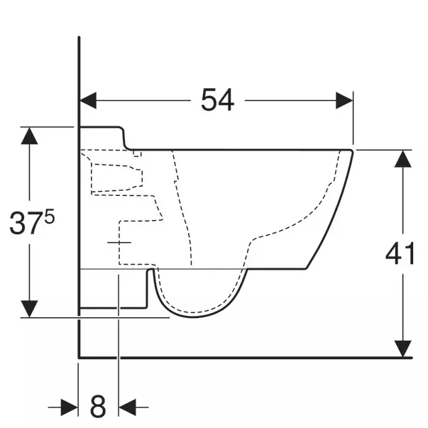 Pachet rezervor incastrat Geberit Duofix Sigma UP320 și vas wc suspendat Geberit Xeno2 rimfree cu spalare verticala alb si capac wc softclose picture - 7