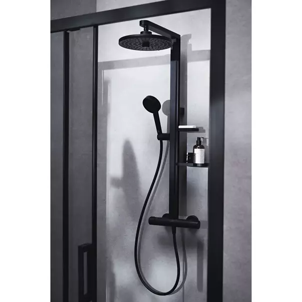Palarie de dus rotunda din aluminiu Ideal Standard Alu+ negru mat 2 functii picture - 7