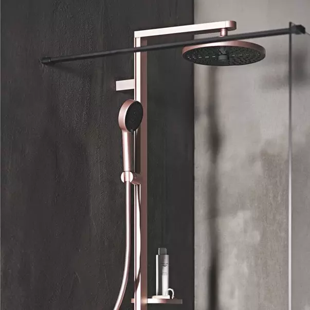 Palarie de dus rotunda din aluminiu Ideal Standard Alu+ rose mat 2 functii picture - 5