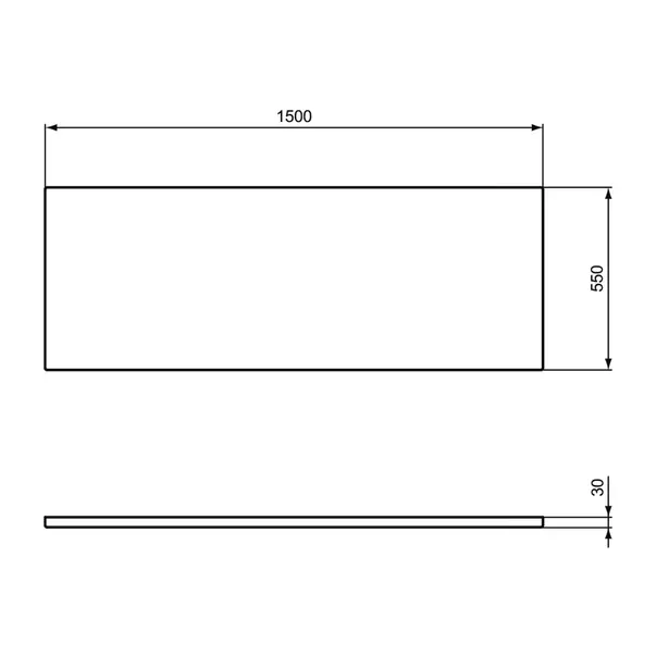 Panou frontal Ideal Standard i.life 150 cm alb lucios picture - 5