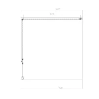 Paravan cabina de dus, perete lateral Omnires Manhattan 90 cm sticla 6 mm crom/transparent picture - 2