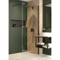 Paravan de dus Deante Kerria Plus negru mat 100x200 cm picture - 7