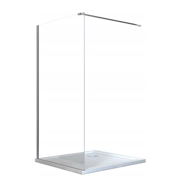 Paravan de dus tip Walk-in Invena crom 100x200 cm