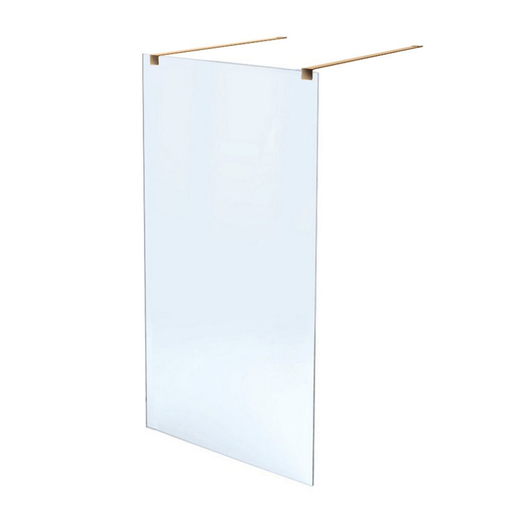 Paravan de dus tip Walk-in Massi Walk In auriu 120×195 cm sticla transparenta 120x195