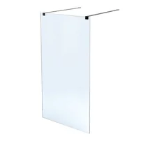 Paravan de dus tip Walk-in Massi Walk In negru mat 140x195 cm sticla transparenta