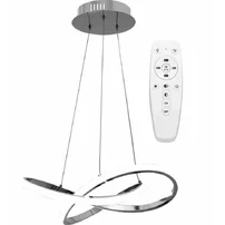 Pendul argintiu led cu telecomanda design modern Rea APP389-CP