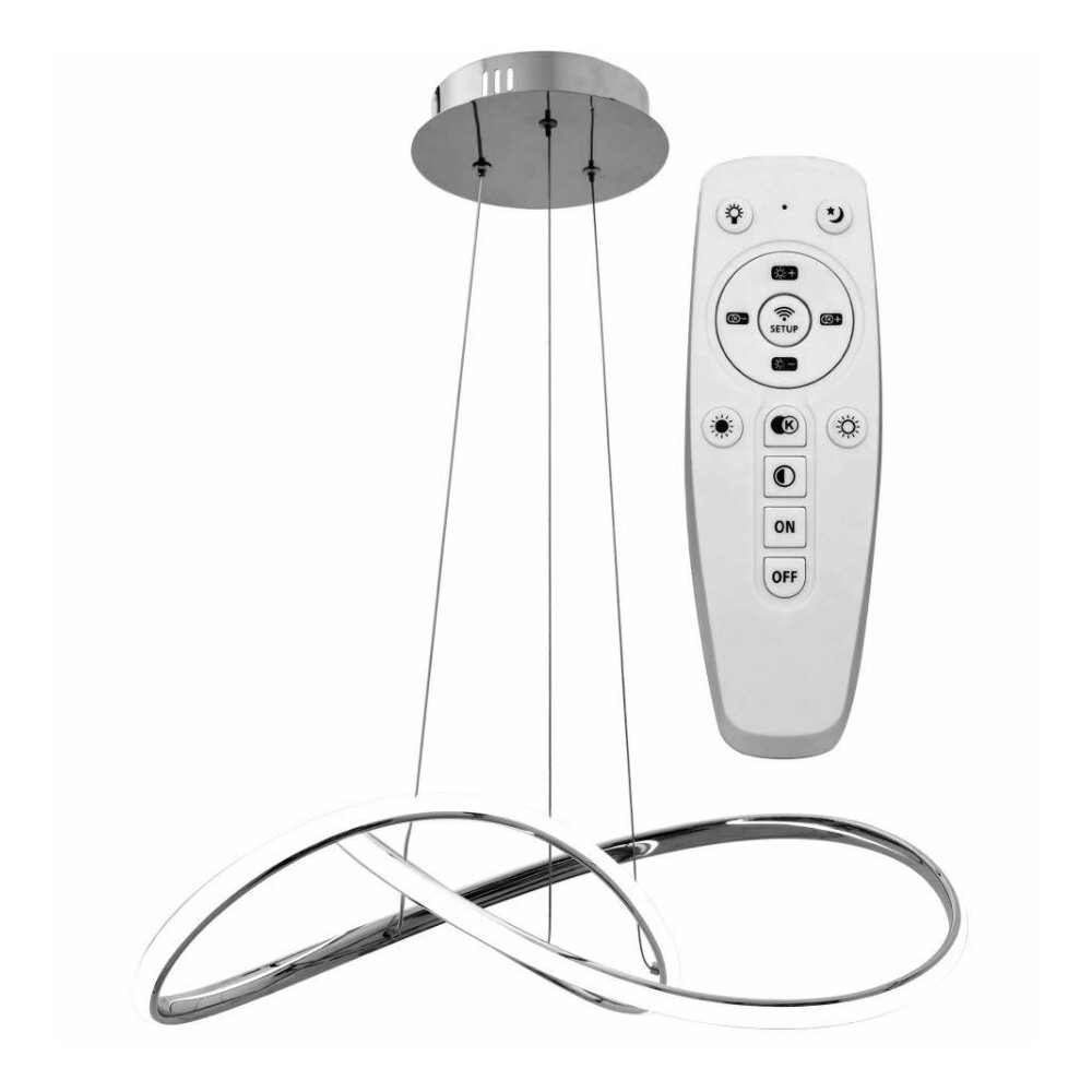 Pendul crom led cu telecomanda design modern Rea APP393-CP APP393-CP
