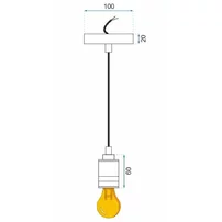 Pendul cupru lucios model zimtat 2 Rea APP349-1CP picture - 2