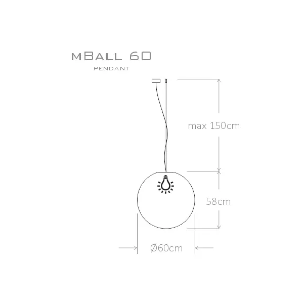 Pendula led Micante mBALL 60 3000K picture - 4