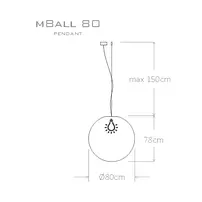 Pendula led Micante mBALL 80 3000K picture - 3