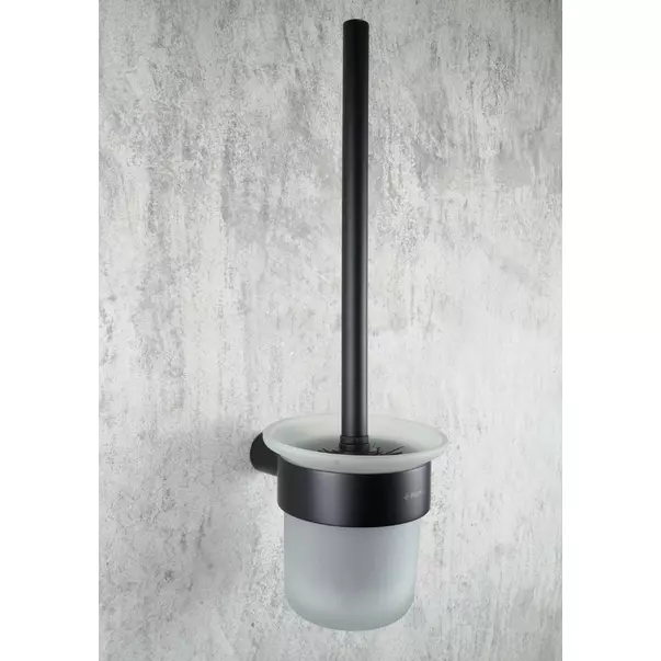 Perie WC Deante Round negru mat cu montare pe perete picture - 2