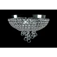 Plafoniera rotunda 4 surse de lumina metal/sticla argintiu Rea APP744-4C Cristal picture - 7