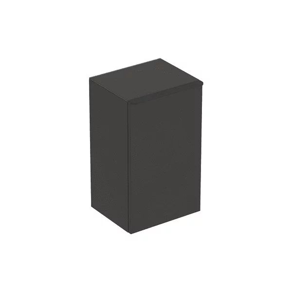 Dulap mediu suspendat Geberit Smyle Square lava gri inchis 1 usa opritor stanga 36 cm