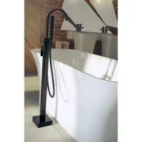 Baterie cada montaj pe pardoseala Besco Modern II Negru mat