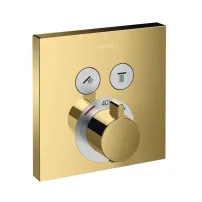 Baterie dus incastrata Hansgrohe ShowerSelect auriu lucios 2 functii