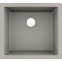Chiuveta compozit Hansgrohe S51 SilicaTec gri beton 50x45 cm