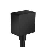Cot conector dus Hansgrohe FixFit Square negru mat
