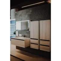 Dulap suspendat cu oglinda KolpaSan Pandora mdf alb 60x75 cm