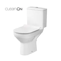 Set vas WC pe pardoseala Cersanit City New Clean On cu rezervor si capac inchidere lenta