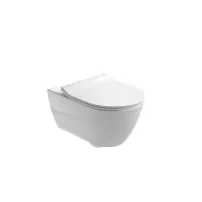 Vas WC suspendat Gala Emma Rounded Rimless alb lucios