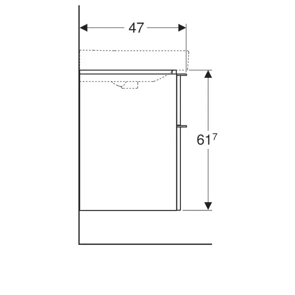Dulap baza pentru lavoar dublu suspendat Geberit Smyle Square alb 2 sertare 119 cm picture - 5