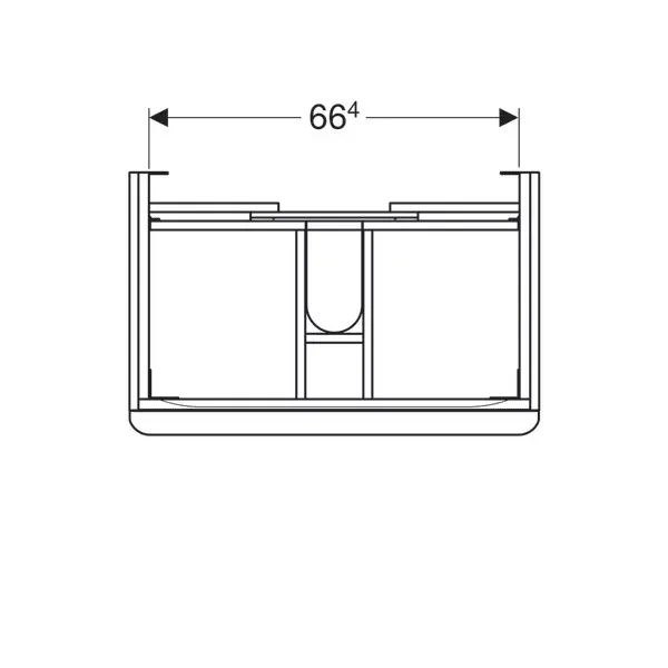 Dulap baza pentru lavoar suspendat Geberit Smyle Square alb 2 sertare 74 cm picture - 3