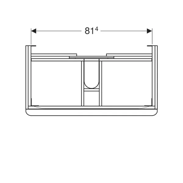 Dulap baza pentru lavoar suspendat Geberit Smyle Square alb 2 sertare 89 cm picture - 3