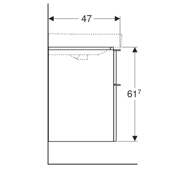 Dulap baza pentru lavoar suspendat Geberit Smyle Square alb 2 sertare 89 cm picture - 5