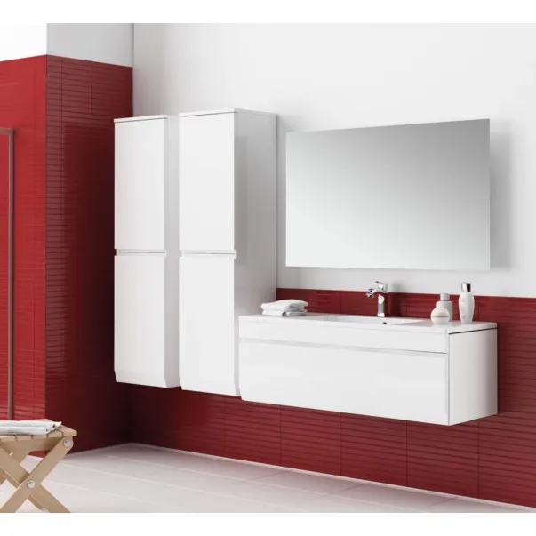Dulap inalt suspendat cu usa softclose Oristo Horyzont mdf alb 150x40 cm picture - 5