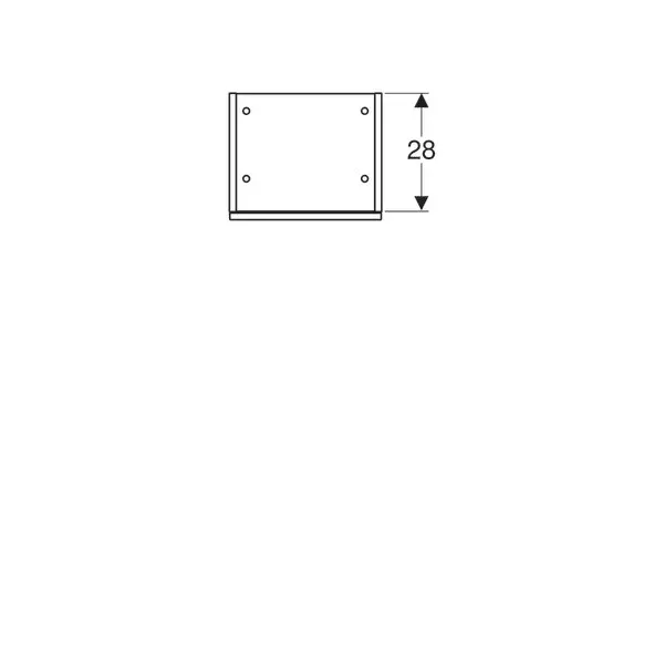 Dulap inalt suspendat Geberit Smyle Square alb 1 usa 36 cm picture - 3