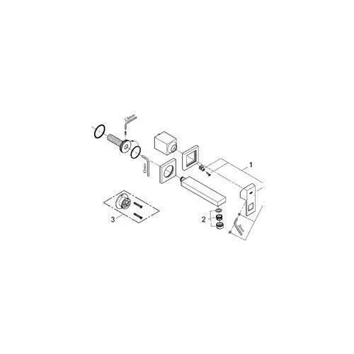 Baterie lavoar incastrata Grohe Eurocube S crom lucios picture - 3