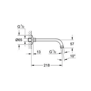 Brat de dus Grohe Relexa 218 mm picture - 3