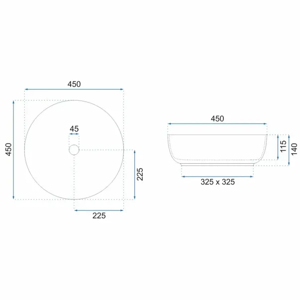 Lavoar pe blat Rea Elma 45 cm picture - 6