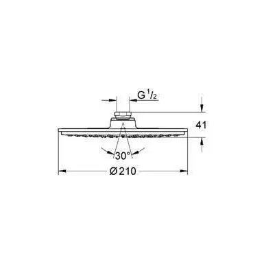 Palarie de dus Grohe RainShower Cosmopolitan 210 picture - 3
