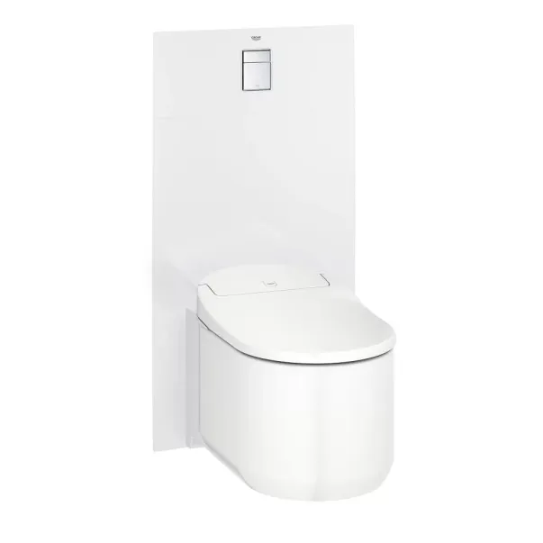 Set complet Grohe Sensia Arena vas wc suspendat, clapeta Skate Air crom, capac inchidere lenta si bideu electric, rezervor Grohe Rapid SL, kit spalare automata picture - 5