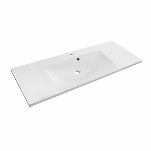 Set dulap suspendat si lavoar compozit Oristo Horyzont mdf alb 120 cm picture - 4