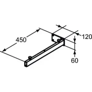Sistem de prindere metalic pentru blat Ideal Standard Adapto 45 cm picture - 2