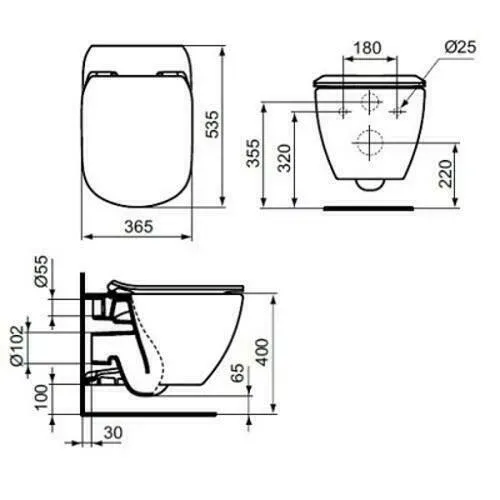 Vas wc suspendat Ideal Standard Tesi AquaBlade alb picture - 7