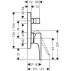 Baterie cada - dus Hansgrohe Metropol incastrata crom picture - 3