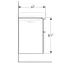 Dulap baza pentru lavoar suspendat Geberit Smyle Square alb 2 sertare 89 cm picture - 5