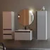 Dulap inalt suspendat cu usa si sertare KolpaSan Pandora mdf alb 130x45 cm picture - 1