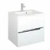 Set dulap suspendat si lavoar compozit Oristo Silver mdf alb 60 cm picture - 1
