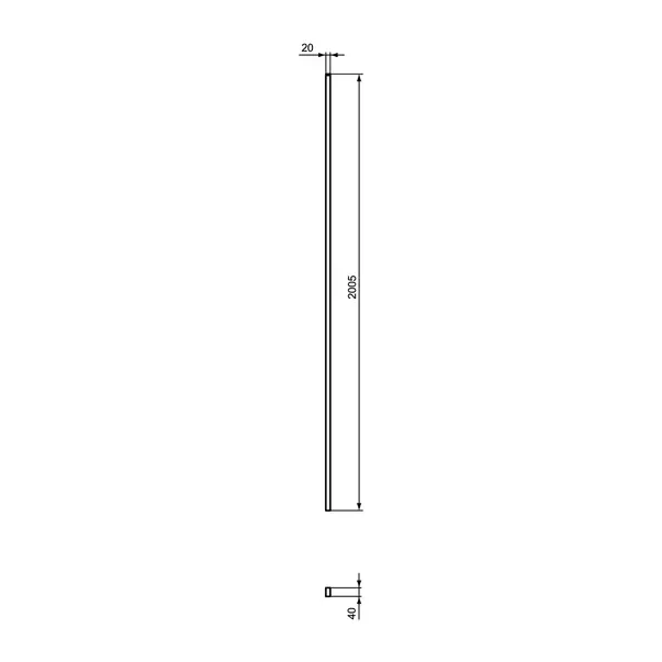 Profil de extensie Ideal Standard i.life 2.5 cm argintiu picture - 3